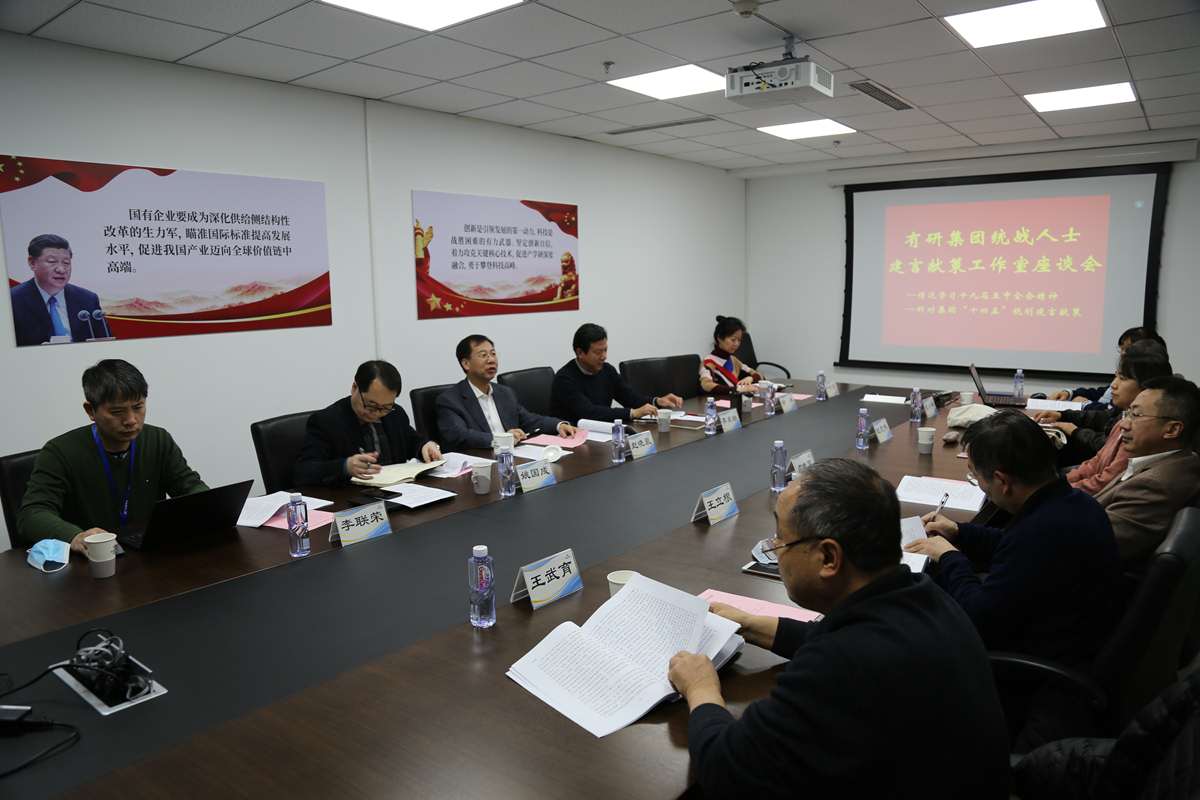 有研集團召開統戰人士建言獻策工作室座談會